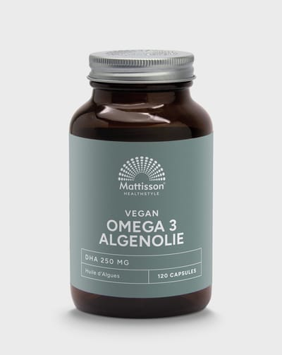 Mattisson - Vegan Algenolie Omega 3 - DHA 260mg - Vegan Voedingssupplement - 120 Capsules