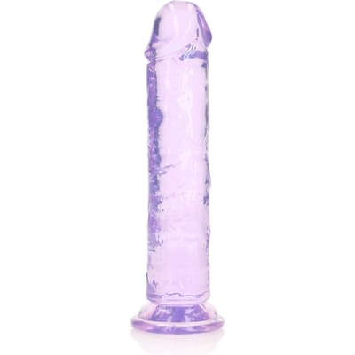 Shots - RealRock REA153PUR1 - Straight Realistic Dildo Suction Cup - 8'' / 20 - Purple