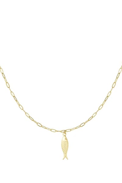 Ketting Fish - Stainless Steel - Goudkleurig - Yehwang