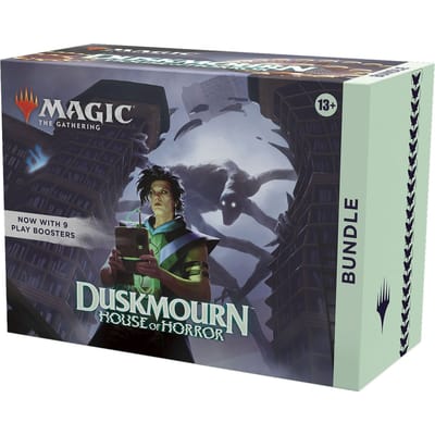 Magic: The Gathering - Duskmourn: House of Horror Bundle (9 Play boosters, 30 land cards & accessories) - UK