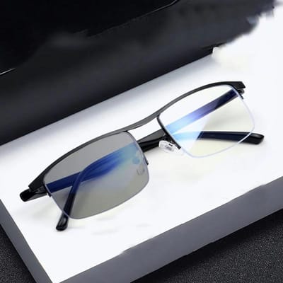 Trendy heren zakelijke fotochromatische bijziendheid zonnebril unisex mode anti-blauw licht nabij zicht bril minus dioptrie bril 0