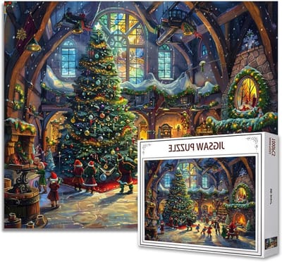 Kerst Puzzel - Winter Landschap Legpuzzel - Ontspannen Thuis - Nauwkeurig Gesneden Stukjes - 50 x 70 cm - Kerst Kleuren