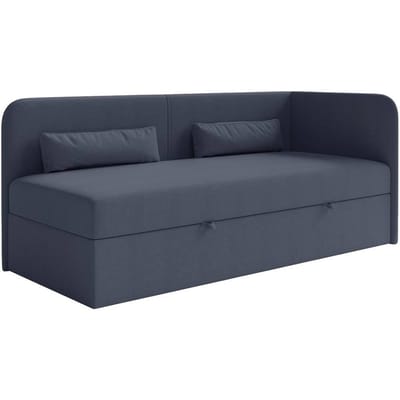 Jeugdbed Cambrils chenille rechts 90 x 200 cm met opbergruimte | NADUVI Collection