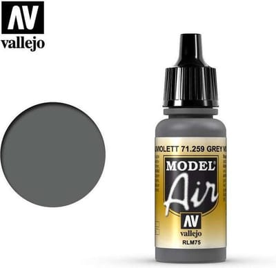 Vallejo Hobbyverf Acrylverf - 71259 Model Air Grey Violet RLM75 - Acryl Verf flesje - 17 ml