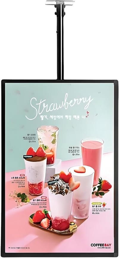 Led Lichtbak - Digitaal Menu Bord - Reclame Tonen - In Hoogte Verstelbaar - 60 x 70 cm - Aluminium