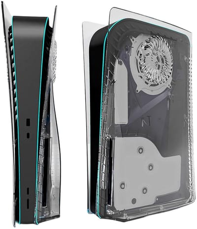 OmGoods - Dailygoody - Afdekplaten PS5 Console - Vervangingsschelp - Koelopeningen - Transparant - Schokbestendig - Accessoires voor PS5 - Geschikt voor Disc Ed...