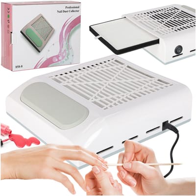 MOZY® - Nagelafzuiger - Wit - 80W - Herbruikbaar Filter - Nagel Stofafzuiger - Dust Collector - Nepnagels - Gelnagels - Stofzuiger Nagels