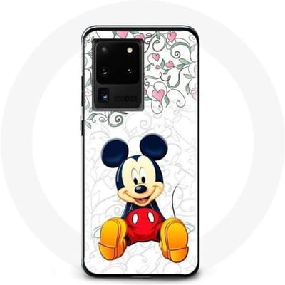 Coque pour Samsung Galaxy S20 Ultra Mickey Mouse Fleurs Cœurs