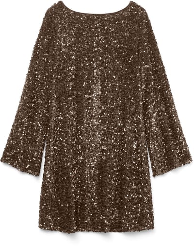 VERO MODA - VMLAILA LS SEQUIN BOW DRESS EXP - Dames - Mini jurken