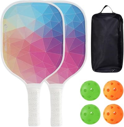 Padel Sets - Sport Sets - Familie Buitenspel - Ergonomisch Handvat - 2 Delig - Veelkleurig