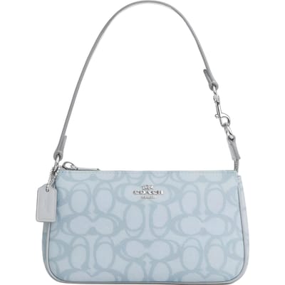Coach Nolita 19 Metallic Logo Mahjong Tas Dames Schoudertas IJzig Blauw CBM72-SVNB9 Gift Box Sets (Basic Set+Black Box) white