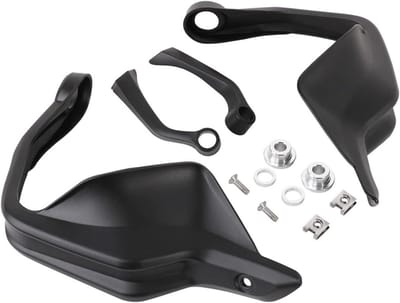 Motorfiets handkappen - Stuurkappen - Bescherming tegen wind - Extra bescherming hendels - Set van 2 - Grijs/Zwart/Transparant