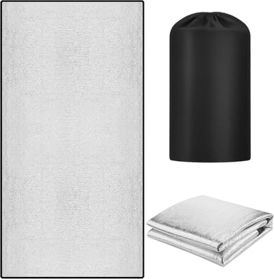 Famanu – Aluminium thermo-isolatiemat, 200 x 100 cm, opvouwbaar en ultralicht voor camping en outdoor gebruik