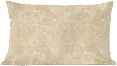 Sierkussens - Kussentjes Woonkamer - 60x40 cm - Lichtbeige - Marmer - Diffusie adering