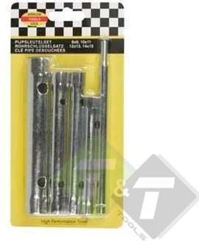 Pijpsleutel set, 6 delig, 8x9, 10x11, 12x13, 14x15, 16x17 mm maten