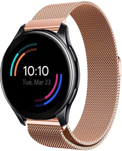 Bandje geschikt voor OnePlus Watch - Roségoud Milanese Band