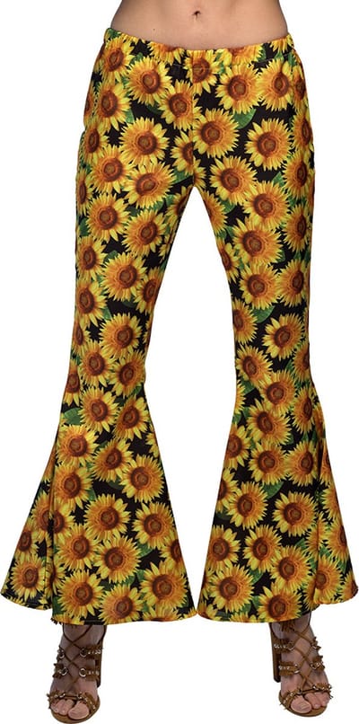 Boland - Flarebroek Sunflower (M) - Volwassenen - Hippie - 60's - 70's - Hippies - Flower Power