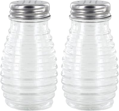 Home Deco Factory Peper en Zoutstrooier - 2x - glas - 80 ml - 5 x 9 x 5 cm - transparant - kruidenpotje