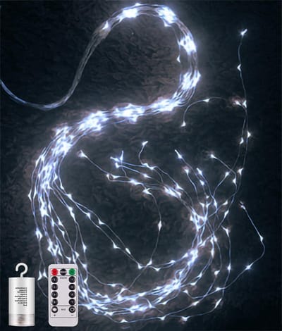 Lichtslinger met afstandsbediening - Lichtketting batterij LED slinger - Decoratie binnen en buiten - 100 LED's op 10 strengen