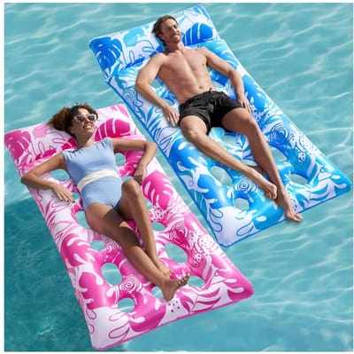 BIXc®- opblaasbare bed, 2 XL, bed met hoofdsteun, voor volwassenen, camping mat, 2 stuks.