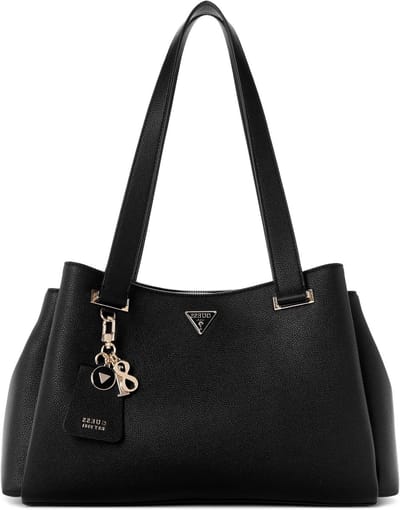 Schoudertas Carryall - Handtas Dames - Dagelijks Gebruik - Afneembare Bedel - 40.64 x 10.16 x 35.56 cm - Zwart