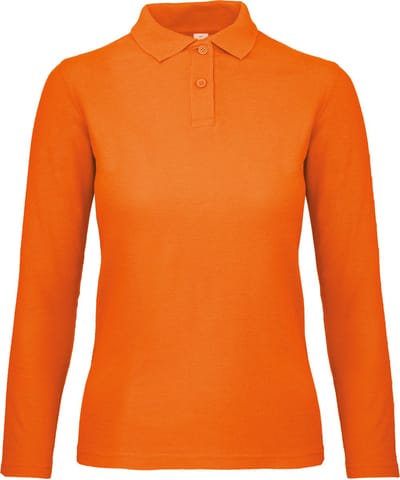 B&C ID.001 Ladies' long-sleeve polo shirt CGPWI13 - orange - XS