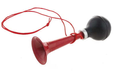 ESPA Lucht toeter - 19 cm - rood - metaal - sport- fiets - Geluidmakers - luchtdruktoeters
