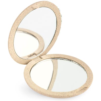 Mirror Dubbele Opvouwbare Tas Van Natuurlijke Vezels X4 #beige