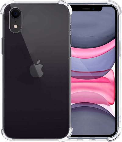 Hoesje - Geschikt voor Apple iPhone XR - Sterk & Shockproof - Siliconen Case - Back Cover - Telefoon Hoes Shock Proof - Telefoonhoesjes - Transparant