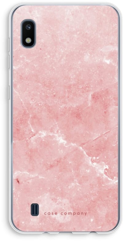 Case Company® - Hoesje geschikt voor Samsung Galaxy A10 hoesje - Roze marmer - Soft Cover Telefoonhoesje - Bescherming aan alle Kanten en Schermrand