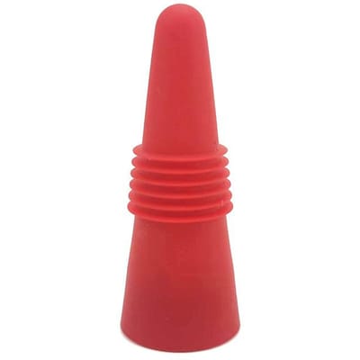 Premium Silicone Wijn- en Drankfles Dop Set Lekdicht Champagneflessen Sealer Stoppen Wijnkurk Bewaarder Stop Herbruikbaar rood
