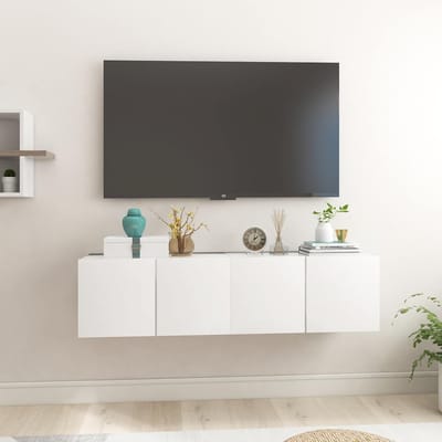 vidaXL - Tv-hangmeubelen - 2 - st - 60x30x30 - cm - wit