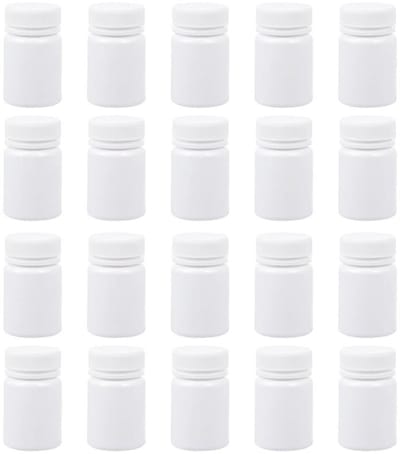 Dailygoods- Medicijnfles 30 Stuks - Transparante Pillendoos - Navulbare Opbergfles - Draagbare Container - Voor Capsules/Poeder - Hoogwaardige Materialen