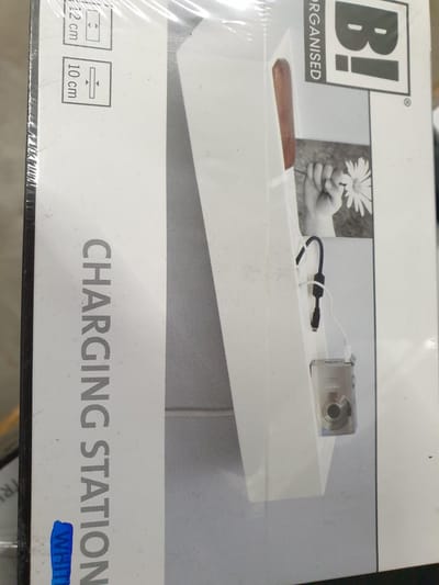 B!Organised Oplaadstation Wandbox zwart 10x55x12cm