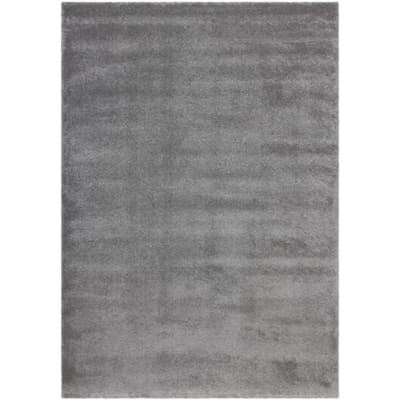 Muratap Soft luxe velvet laagpolig vloerkleed effen zilver- 200x290 cm