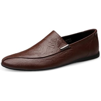 Herenschoenen van leer met zachte zolen Business Casual Ademende leren schoenen Heren Jeugd Casual schoenen Luie schoenen Mode 47 bruin