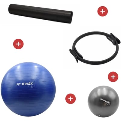 Pilatesbal met accessoires Fit & Rack