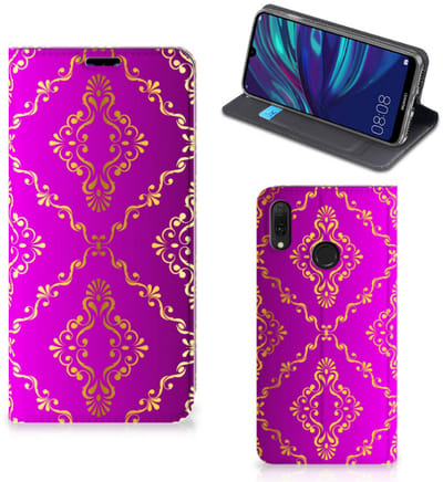 Standcase Hoesje voor Telefoon Hoesje Huawei Y7 hoesje Y7 Pro (2019) Barok Roze