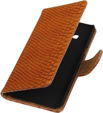 Samsung Galaxy J3 - Slang Bruin Booktype Wallet Hoesje