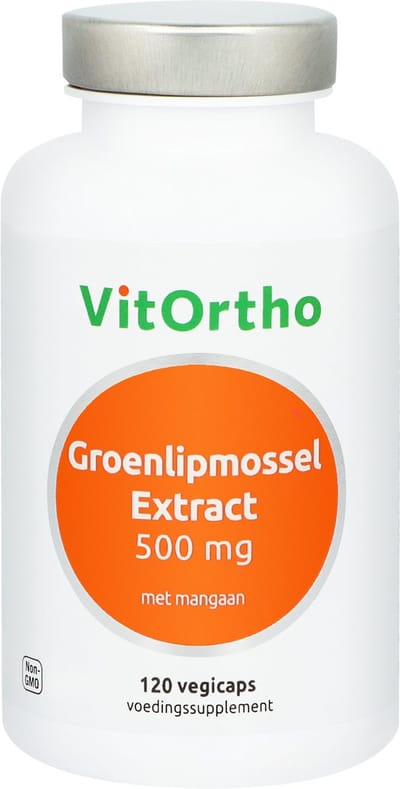 VitOrtho Groenlipmossel extract 500 mg - 120 capsules - Vetzuurpreparaat