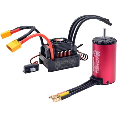 Moteur sans balais 2000 KV 4076, étanche, 150A, ESC sans balais avec prise BEC XT60 pour voiture RC 1/8 multicolore
