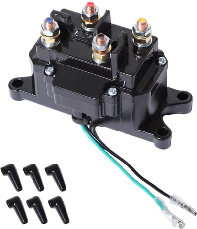 Windenmagneet Relais - Lier Schakelaar - Elektrische Controle - Zware Belasting - 12 Volt - Zilver