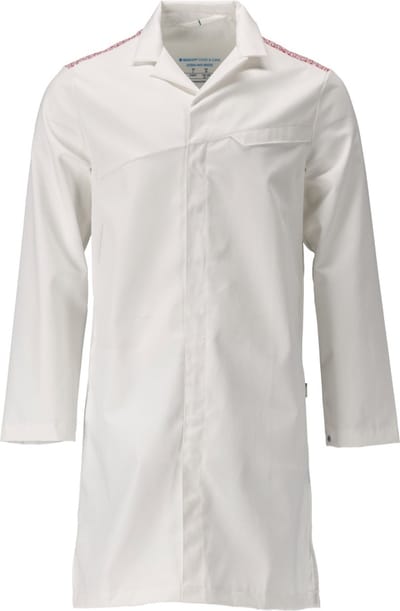 Mascot Food & Care Stofjas, lang 20354-442 - wit/signaalrood - 2XL