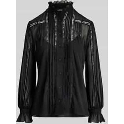 regular fit blouse met lange mouwen met kant