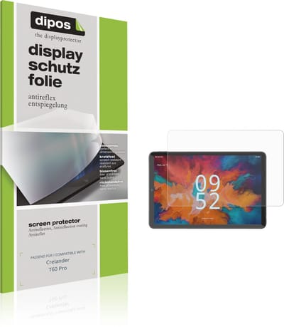 dipos – 2x Matte Beschermfolie geschikt voor Crelander T60 Pro | Krasbestendige & antireflecterende Screenprotector Ultra-Thin