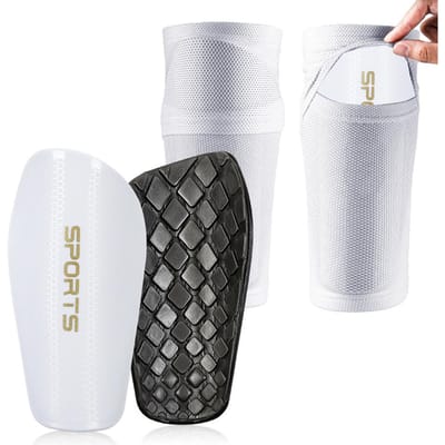 Loogdeel Voetbal Voetbal Scheenbeschermer Sokken Set Volwassenen Kind Professionele Beschermers Legging Scheenbeschermers Beenbescherming Bord Sokken Pads M