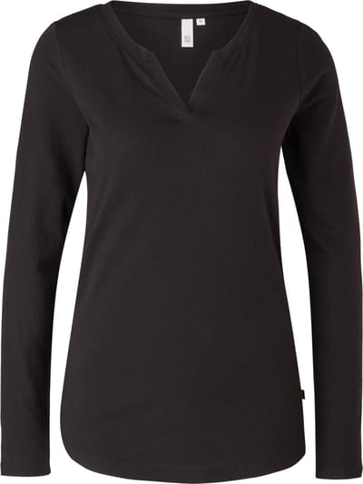 T-shirt met lange mouwen van jersey met tunische kraag voor dames QS