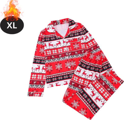 Bovista Kerst Pyjama - Dames - Kerstpyjama - Vrouwen - Slaapkleding Volwassenen - Set - Broek - Shirt - Christmas - Maat XL