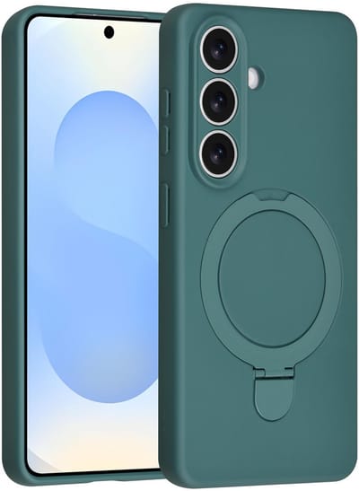 TUNIQ telefoonhoesje voor Samsung Galaxy S26 - Met ringstand en koord - Donkergroen