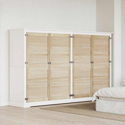 vidaXL - Kastdeur - 4 - st - Naturel - 140,5 - x - 59,5 - cm - Massief - grenenhout